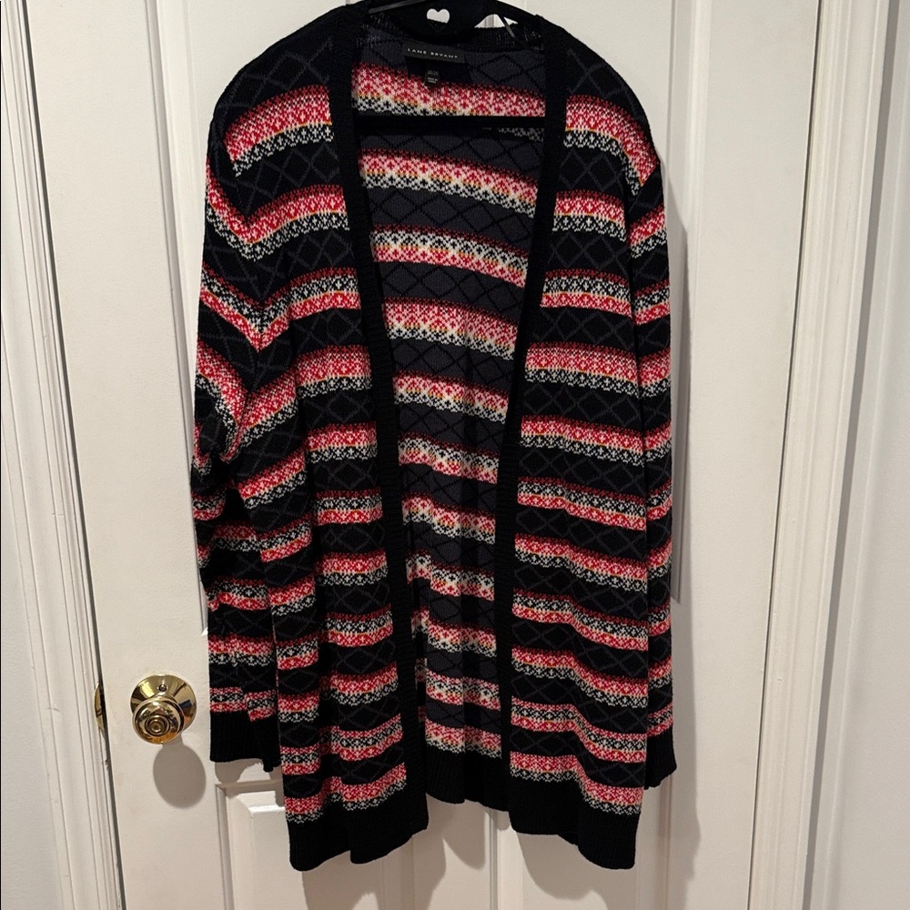 Lane Bryant Striped Cardigan Sweater 18/20